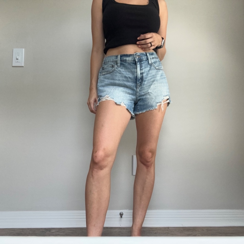 Aerie Daydream Denim Short in Light Blue